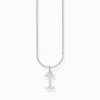 Women THOMAS SABO Necklaces-Silver necklace with letter pendant I and white zirconia