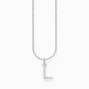 Women THOMAS SABO Necklaces-Silver necklace with letter pendant L and white zirconia