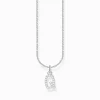 Women THOMAS SABO Necklaces-Silver necklace with letter pendant Q and white zirconia