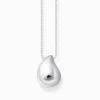 Women THOMAS SABO Necklaces|925 Silver-Silver necklace with pendant in organic drop-shape