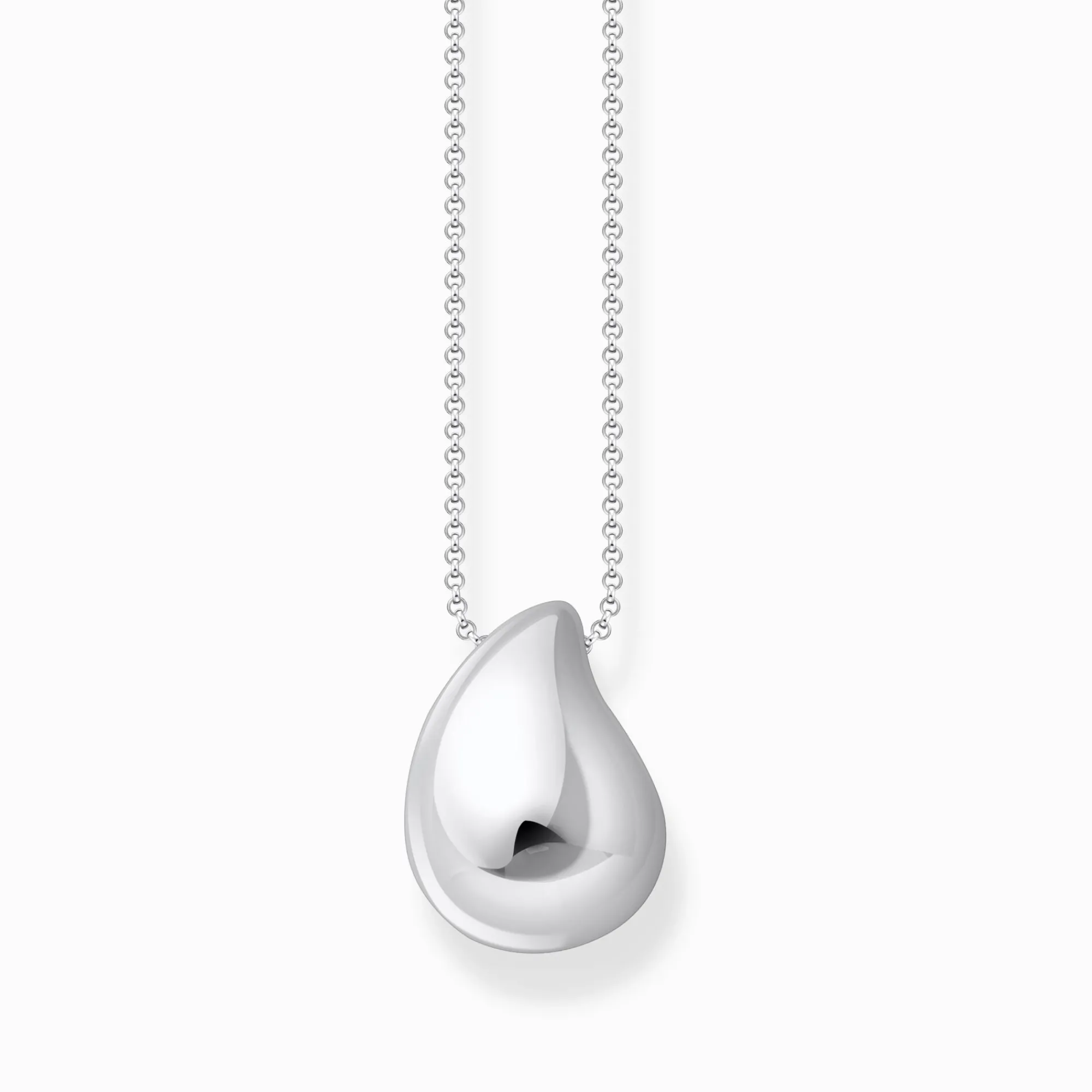 Women THOMAS SABO Necklaces|925 Silver-Silver necklace with pendant in organic drop-shape