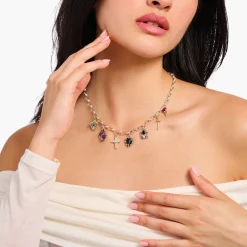 Women THOMAS SABO Necklaces|925 Silver-Silver necklace with pendants True Romance
