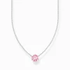 Women THOMAS SABO Necklaces|925 Silver-silver necklace with pink zirconia pendant