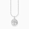 Women THOMAS SABO Necklaces-Silver necklace with tree of love pendant and white zirconia
