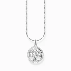 Women THOMAS SABO Necklaces-Silver necklace with tree of love pendant and white zirconia