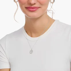 Women THOMAS SABO Necklaces-Silver necklace with tree of love pendant and white zirconia