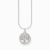 Women THOMAS SABO Necklaces-Silver necklace with tree of love pendant and cold enamel
