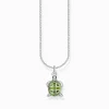 Women THOMAS SABO Necklaces|925 Silver-Silver necklace with turtle pendant with cold enamel