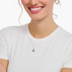Women THOMAS SABO Necklaces|925 Silver-Silver necklace with turtle pendant with cold enamel