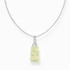Women THOMAS SABO Necklaces|925 Silver-Silver necklace with white goldbears pendant and zirconia