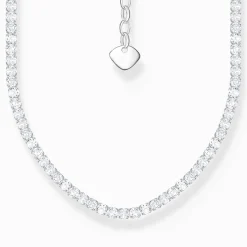 Women THOMAS SABO Necklaces-Silver necklace with white stones