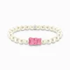 Women THOMAS SABO Bracelets|Pink-Silver pearl bracelet with pink Goldbears