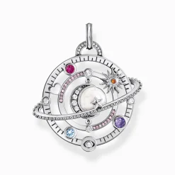 Women THOMAS SABO Pendants|925 Silver-Silver pendant in cosmic design with colourful stones