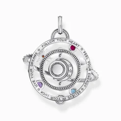 Women THOMAS SABO Pendants|925 Silver-Silver pendant in cosmic design with colourful stones