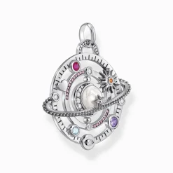 Women THOMAS SABO Pendants|925 Silver-Silver pendant in cosmic design with colourful stones