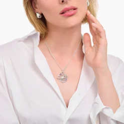 Women THOMAS SABO Pendants|925 Silver-Silver pendant in cosmic design with colourful stones