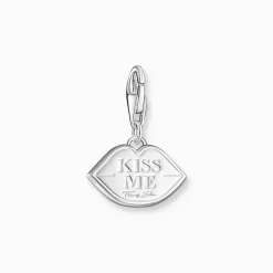 Women THOMAS SABO Charms|Charms-Silver pendant in shape of red kissable lips