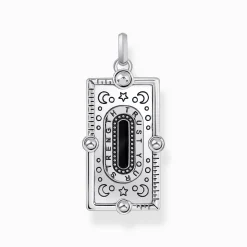 Women THOMAS SABO Pendants-Silver pendant with a snake, black cold enamel and various stones