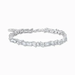 Women THOMAS SABO Bracelets|925 Silver-Silver pendant with pink zirconia stones