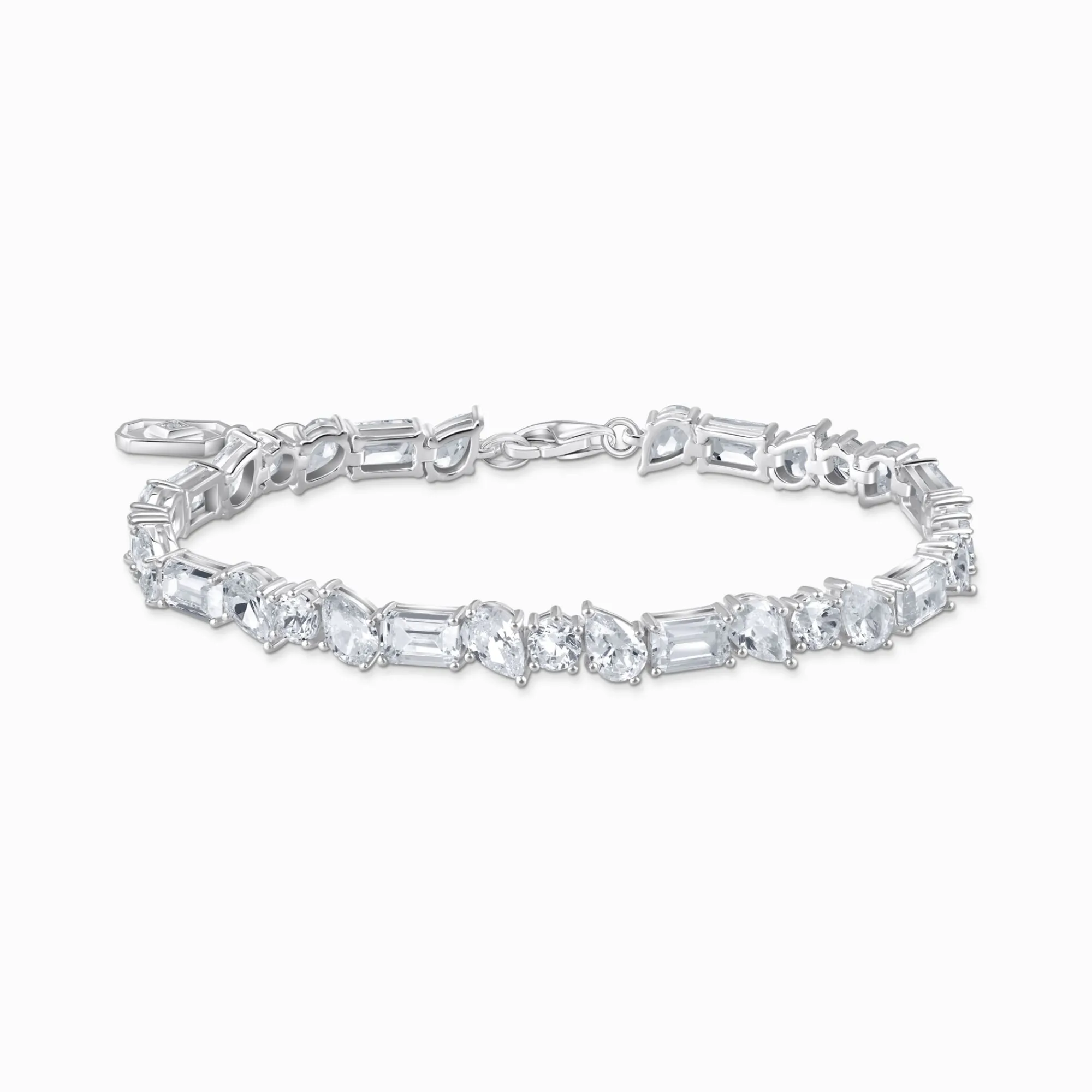 Women THOMAS SABO Bracelets|925 Silver-Silver pendant with pink zirconia stones