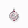 Women THOMAS SABO Pendants-Silver pendant with pinkish cold enamel and cosmic details