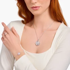 Women THOMAS SABO Pendants-Silver pendant with pinkish cold enamel and cosmic details
