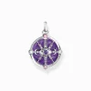 Women THOMAS SABO Pendants|925 Silver-Silver pendant with violet cold enamel and colourful stones