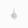 Women THOMAS SABO Pendants|925 Silver-Silver pendant with white zirconia stones