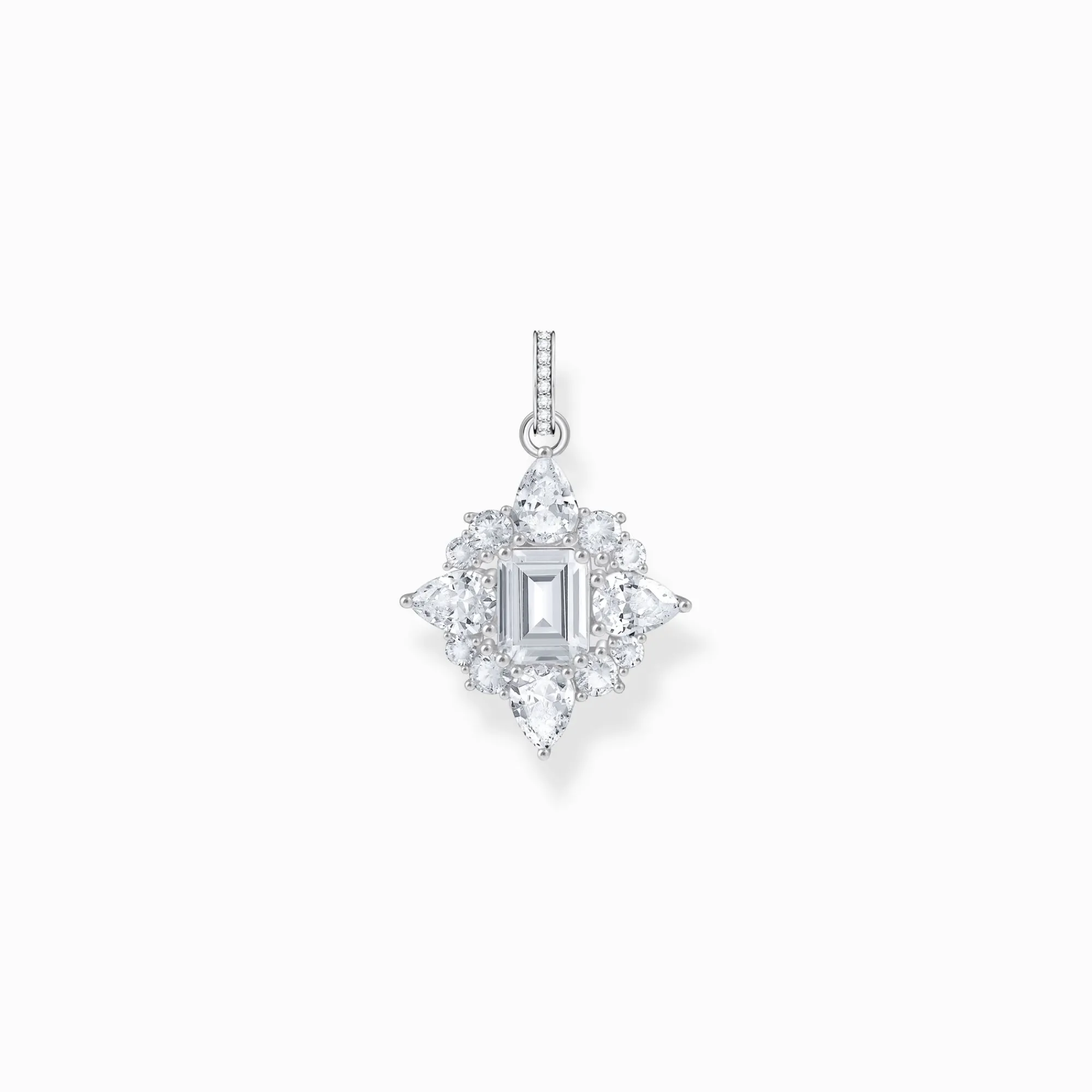 Women THOMAS SABO Pendants|925 Silver-Silver pendant with white zirconia stones