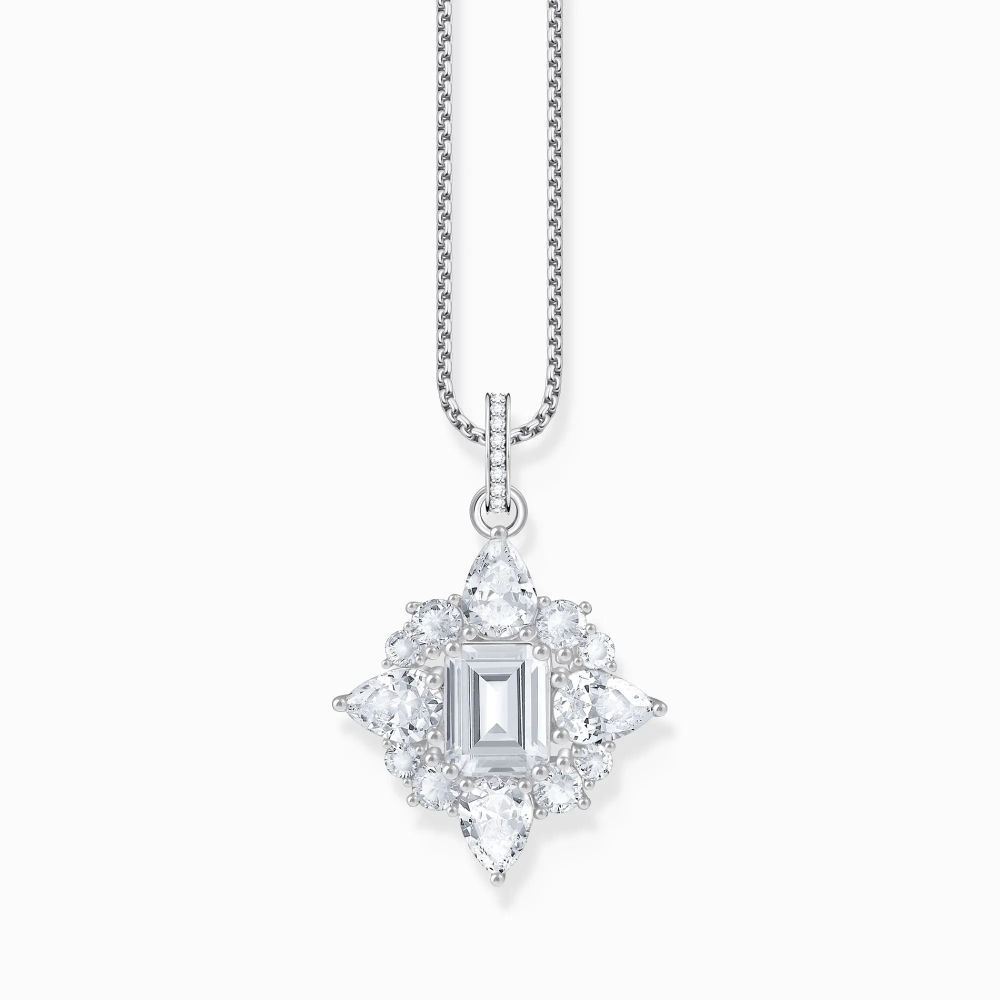 Women THOMAS SABO Pendants|925 Silver-Silver pendant with white zirconia stones