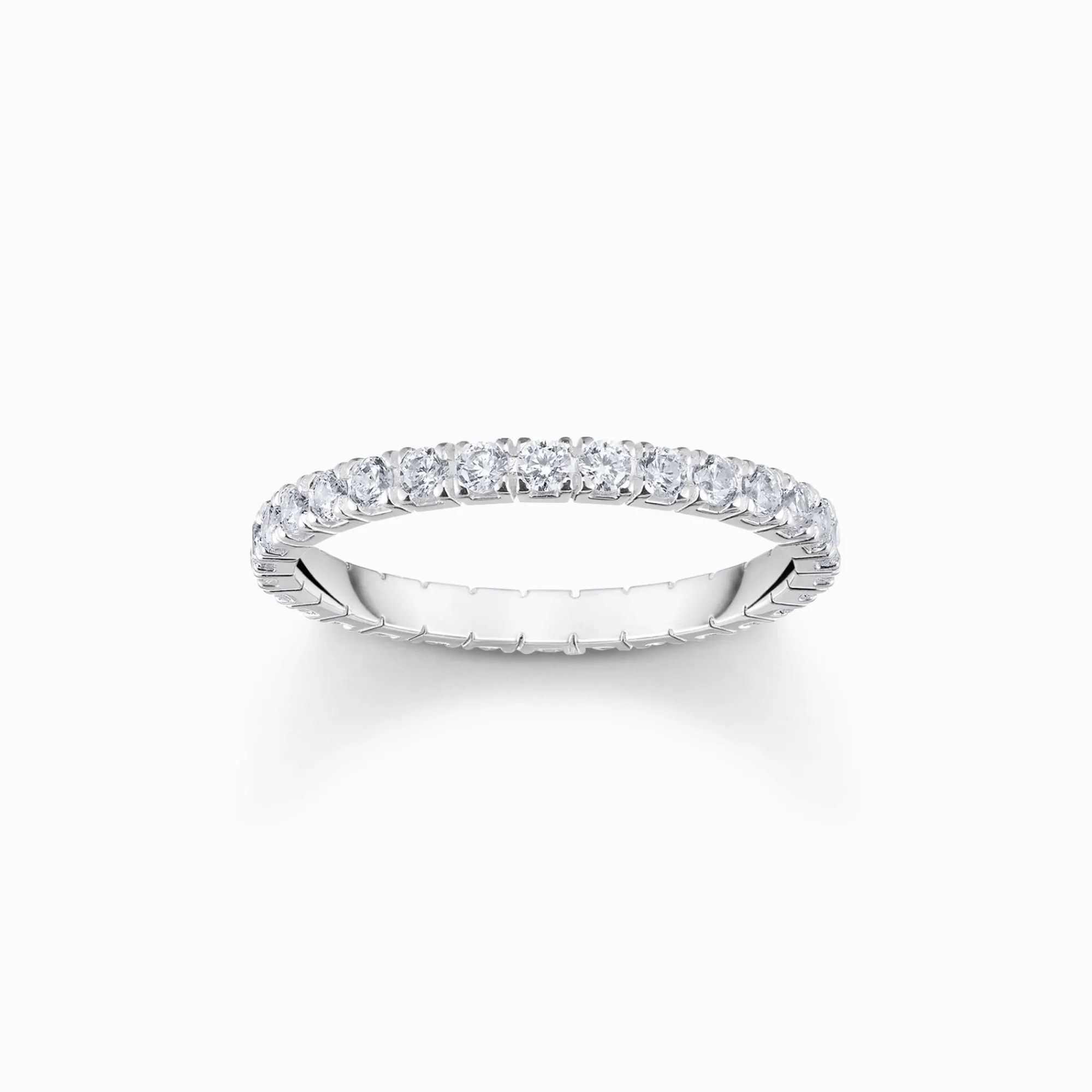 Women THOMAS SABO Rings|925 Silver-Silver ring in delicate design with white zirconia