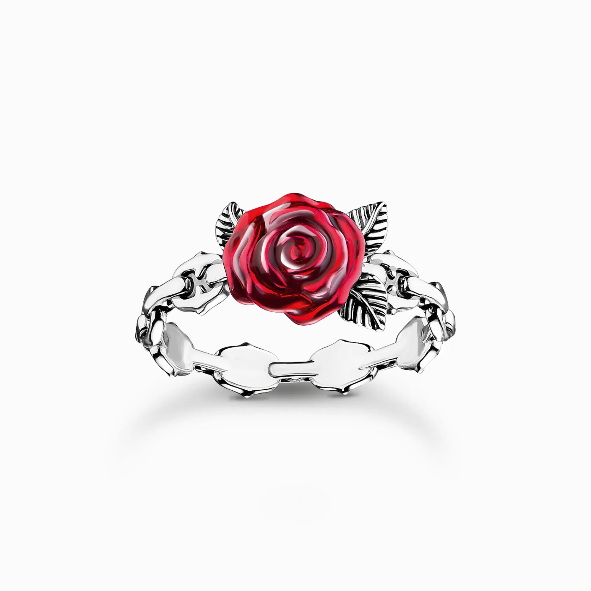 Women THOMAS SABO Rings|925 Silver-Silver ring Roses Romance