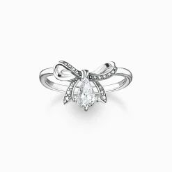 Women THOMAS SABO Rings|925 Silver-Silver ring with bow