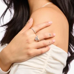 Women THOMAS SABO Rings|925 Silver-Silver ring with bow
