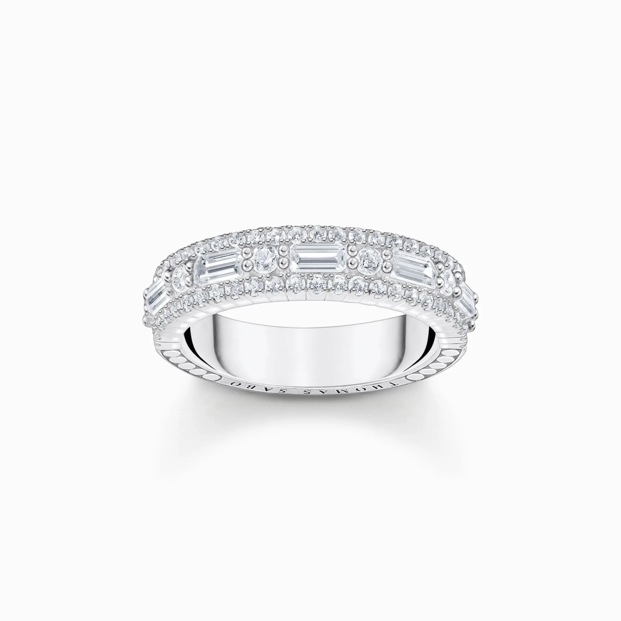 Women THOMAS SABO Rings|925 Silver-Silver ring with white stones