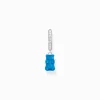 Women THOMAS SABO Hoop Earrings|Hoop Earrings-Silver single hoop earring with blue goldbears pendant & zirconia
