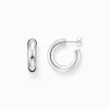 Women THOMAS SABO Hoop Earrings-Silver small chunky hoop earrings