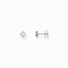 Women THOMAS SABO Ear Studs|925 Silver-Silver small ear studs Vintage with white zirconia