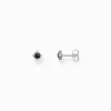 Women THOMAS SABO Ear Studs-Silver small ear studs Vintage with black zirconia