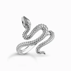 Women THOMAS SABO Rings|925 Silver-Silver snake ring Tempting Romance