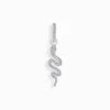 Women THOMAS SABO Hoop Earrings|925 Silver-Silver snake single hoop earring with whire stones