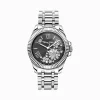 Women THOMAS SABO Watches|Ladies' Watches-Silver women's watch with 33 mm, black dial and white flowers