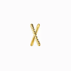 Women THOMAS SABO Hoop Earrings|Ear Cuffs-Single ear cuff criss cross dots yellow gold