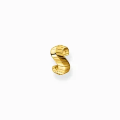 Women THOMAS SABO Ear Studs|18-Carat Gold-Plating - 925 Silver-Single ear cuff snakeskin gold