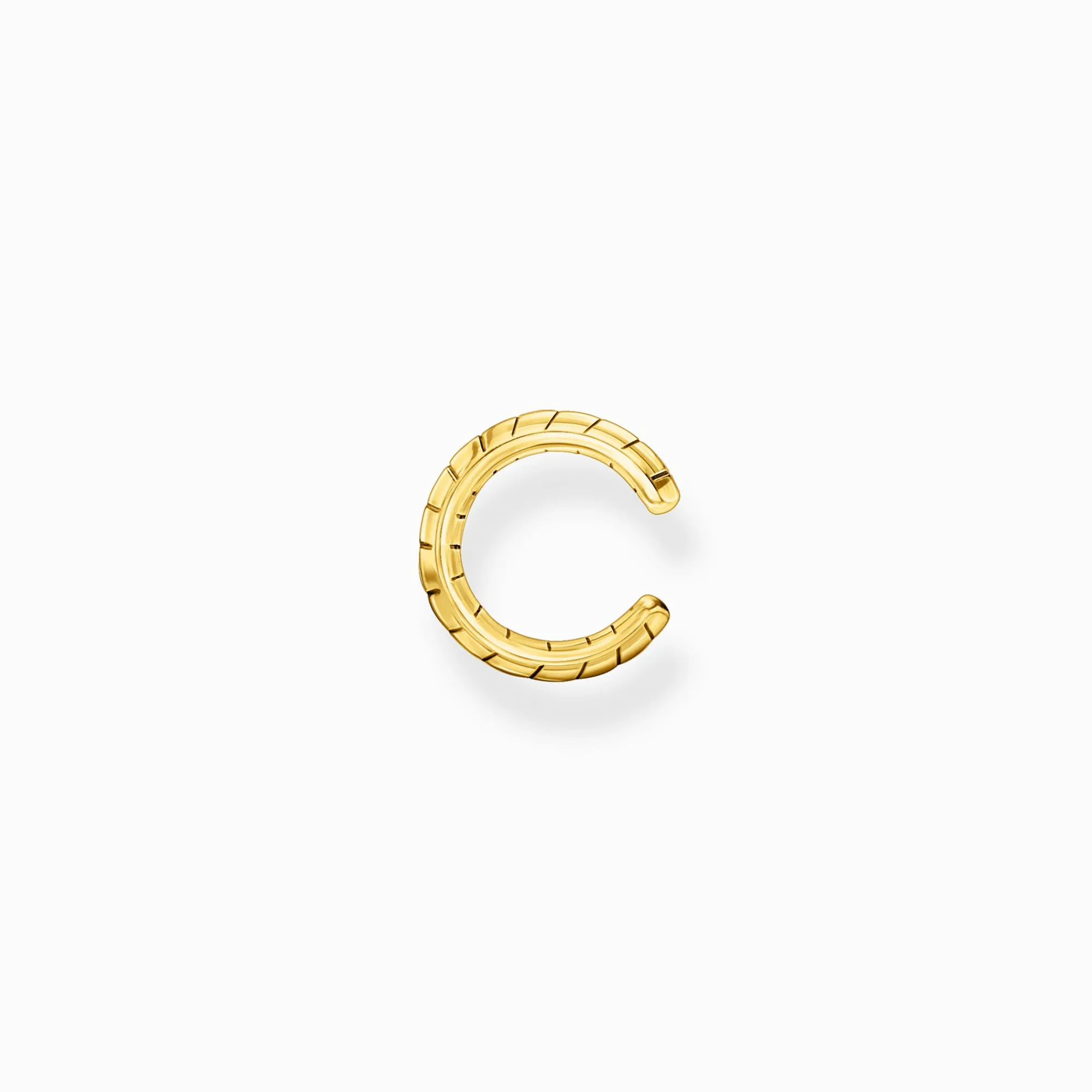 Women THOMAS SABO Ear Studs|18-Carat Gold-Plating - 925 Silver-Single ear cuff snakeskin gold