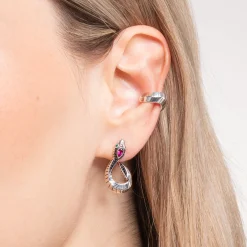 Women THOMAS SABO Ear Studs-Single ear cuff snakeskin silver