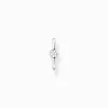 Women THOMAS SABO Hoop Earrings|Ear Cuffs-Single ear cuff white stone silver