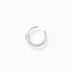 Women THOMAS SABO Hoop Earrings|Ear Cuffs-Single ear cuff white stone silver