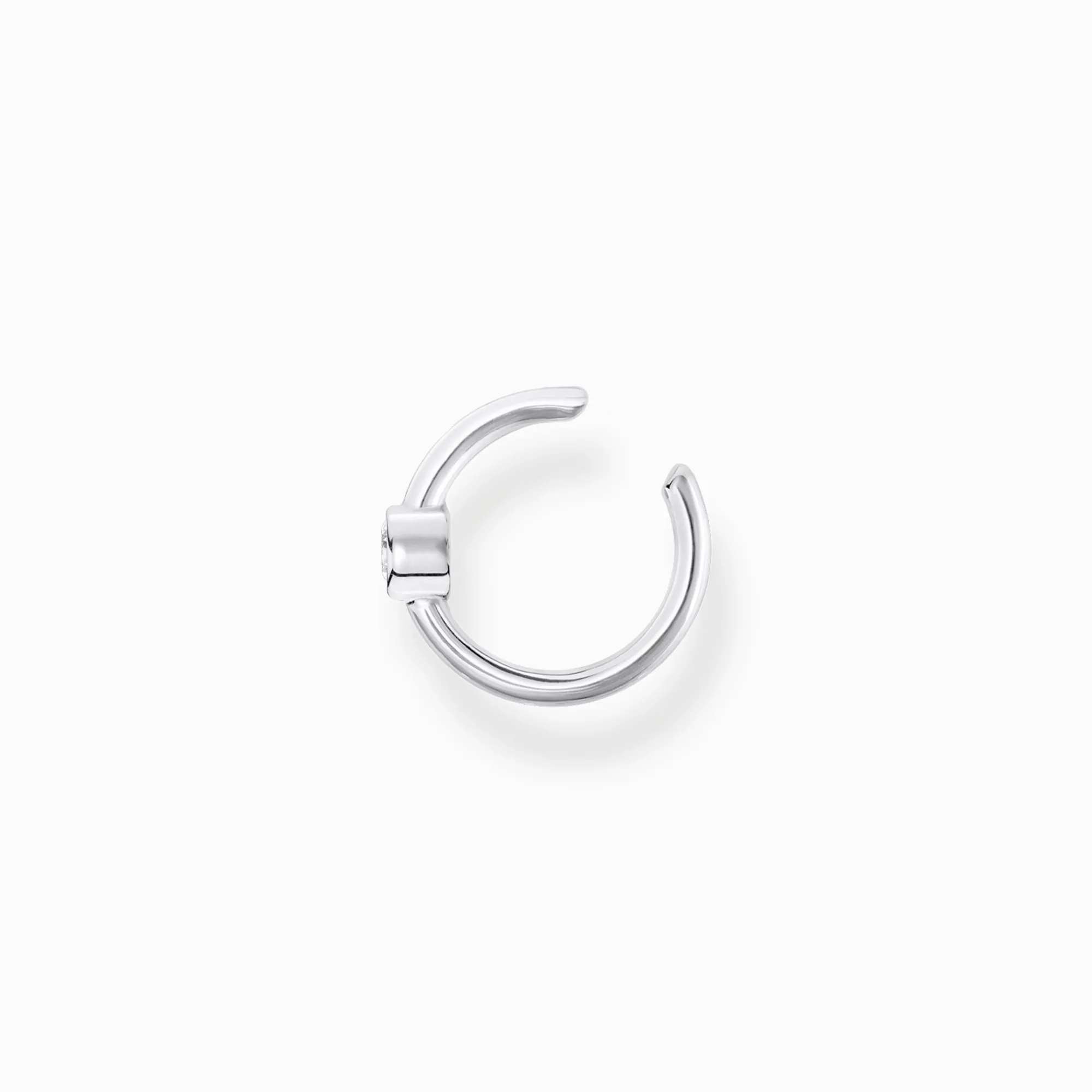Women THOMAS SABO Hoop Earrings|Ear Cuffs-Single ear cuff white stone silver
