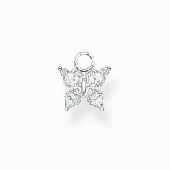 Women THOMAS SABO Hoop Earrings-Single ear pendant butterfly white stones